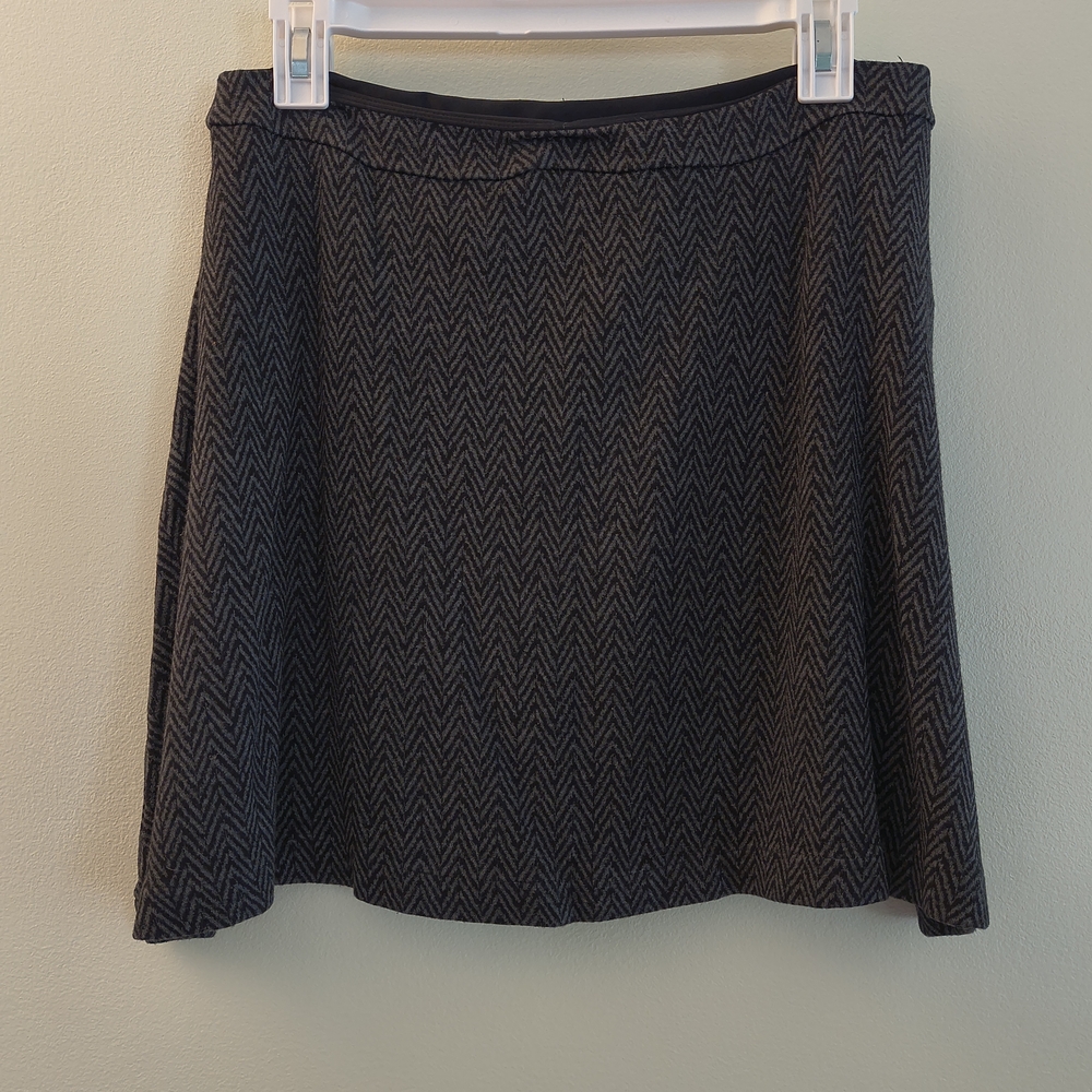 Lysse Black and Gray A-Line Skirt